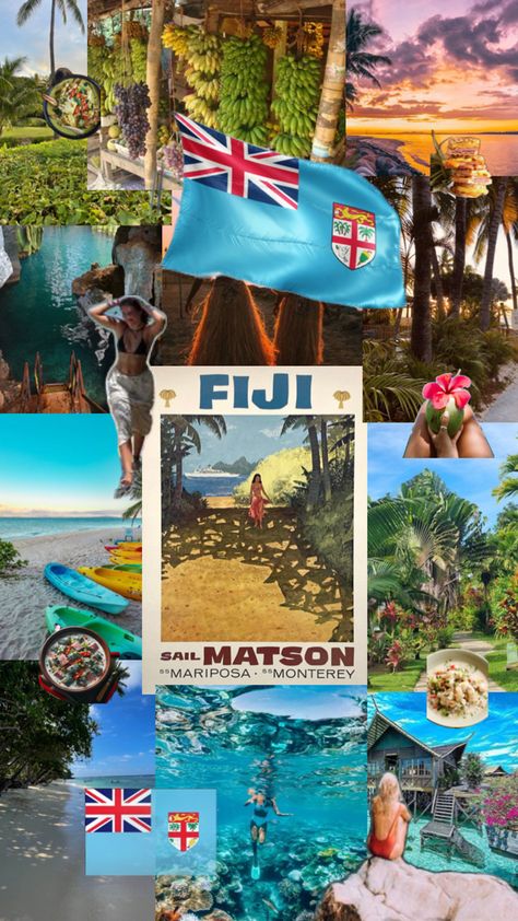 #collage #aesthetic #country #FijiIslands #Fiji #islands #FijianFood #CrabCurry #viralpost #travel Fiji Aesthetic Wallpaper, Travel Collage Aesthetic, Fiji Islands Aesthetic, Honeymoon Fiji, Travel Baddie, Fiji Aesthetic, Fiji Photos, Travel To Fiji, Aesthetic Country