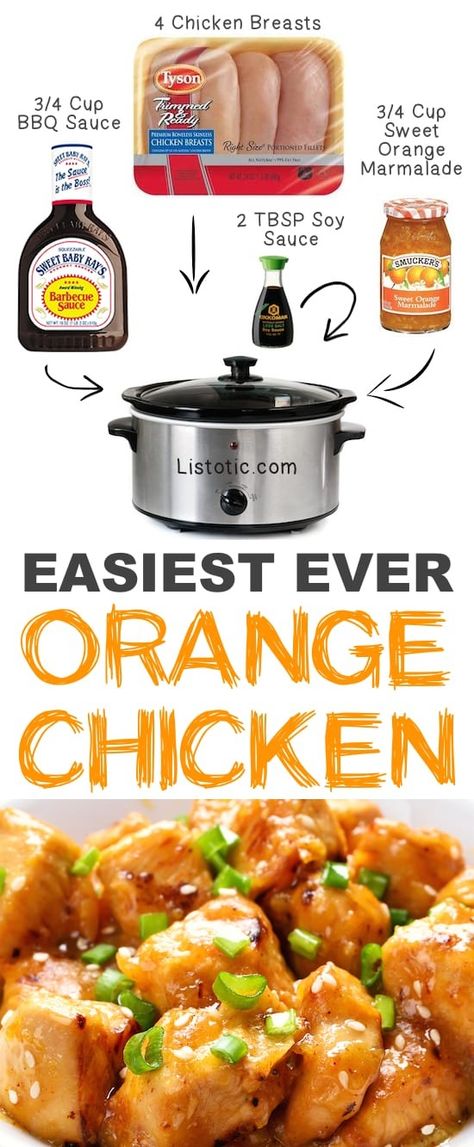 Crockpot Orange Chicken Recipe is an easy family meal you will want to make again and again. Save this recipe for the days you know you are going to need something quick to get on the table when you get home from work. Simple ingredients that taste great on rice, salad or in a wrap. Simple easy quick orange chicken crockpot recipe is a comforting fall or winter meal your whole family will enjoy. #crocktober #crocktoberchicken #orangechickenrecipe #crockpotchickenrecipe #crockpotchicken #chicken Slow Cooker Kip, Crockpot Orange Chicken, Easy Orange Chicken, Orange Chicken Crock Pot, Cook Meat, Crock Pot Freezer, Orange Chicken Recipe, Crock Pot Recipes, Diner Recept