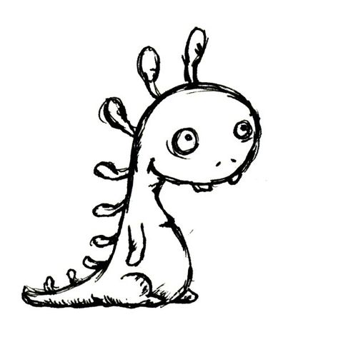 Cute Dino Creature Sketch Creature Drawings, Deviantart, Drawings, White, Black