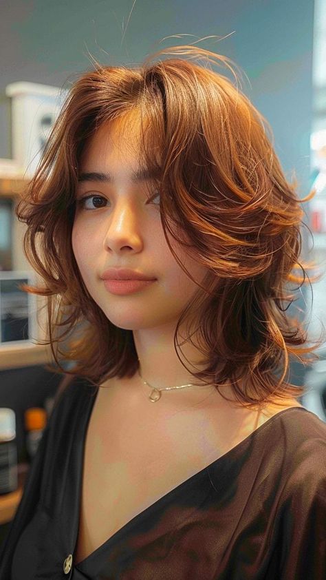 Good Haircuts For Short Hair, Layered Hair Around Face, Feather Haircut Short, Short Hairstyle Women Volume, Feather Cut Short Hair, Hair Cuts Short Ideas, Short Soft Shag, Uneven Short Hair, Feathered Medium Length Hair