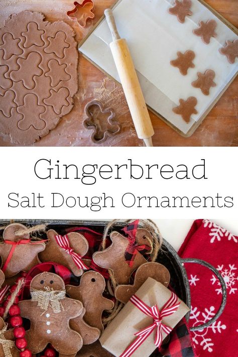 Gingerbread Salt Dough, Thrifty Christmas, Salt Dough Christmas Ornaments, Salt Dough Crafts, Diy Cinnamon, Cinnamon Ornaments, Budget Christmas, Gingerbread Crafts, Gingerbread Christmas Decor