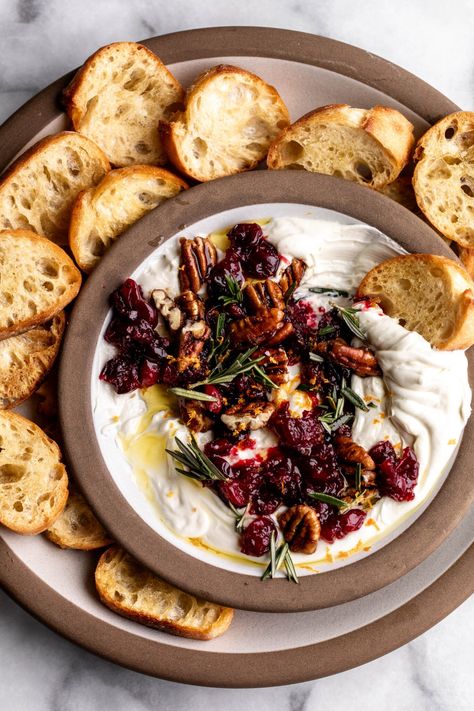 Goat Cheese With Fig Jam And Pecans, Whipped Goat Cheese With Bacon & Dates, Christmas Party Bites, Fig Preserves Appetizers, Goat Cheese And Cranberry Appetizer, Cranberry Goat Cheese Recipes, Goat Cheese Side Dish, Goat Cheese Board Ideas, Goat Cheese Fig Jam Appetizer