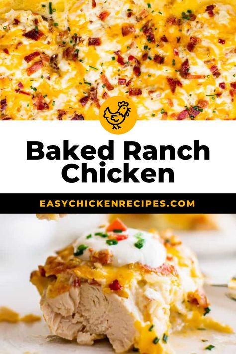 Ranch chicken is the perfect dinner that everyone will love! Even your picky eater will be asking for seconds. Ranch isn’t just for salad. I don’t know what it is about ranch, but it can quite literally go with anything! This ranch chicken is sure to have the whole family craving more. You’ll have to put it on your weekly menu. Recipes With Chicken Breast, Ranch Dressing Chicken, Ranch Seasoning Recipes, Baked Ranch Chicken, Homemade Ranch Seasoning, Ranch Chicken Recipes, Recipes With Chicken, Ranch Dressing Recipe, Ranch Recipe