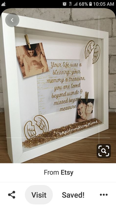 Miss You Dad, Flower Shadow Box, Care Box, Diy Father's Day Gifts, Bereavement Gift, Framed Gifts, Shadow Boxes, Sympathy Gifts, In Loving Memory