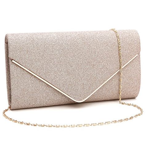 GESU Womens Shining Envelope Clutch Purses Evening Bag Handbags For Wedding and Party Tas Lv, Glitter Clutch Bag, Envelope Clutch Purse, Prom Bag, Types Of Handbags, Clutch Bag Wedding, Party Handbags, Girly Bags, Clutch Purse Evening