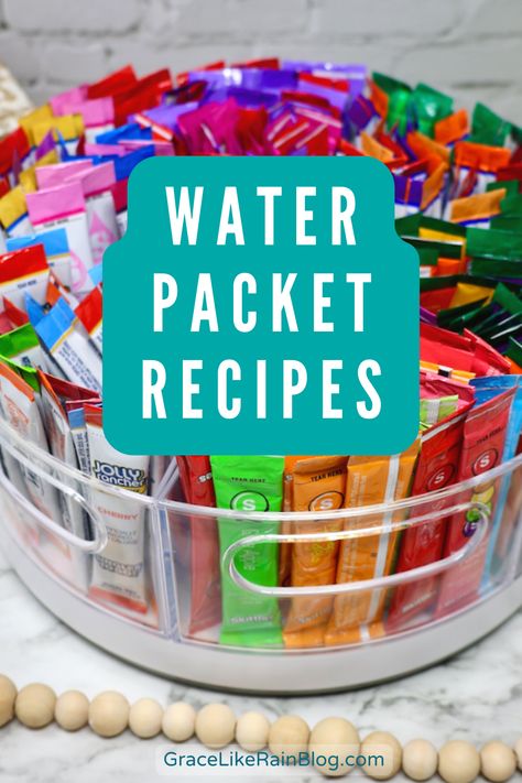 Diy Single Serve Drink Packets, Singles To Go Drinks, Keto Drink Mixes For Water, Watertok Tiktok Recipes No Syrup, Adding Flavor To Water, Organize Drink Packets, Water Flavoring Packet Ideas, Drink Packets For Water, Sonic Blue Ocean Water Drink Recipes