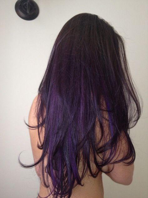 Absolutely love this subtle/dark purple Dark Purple Hair Color, Purple Ombre Hair, Dark Purple Hair, Brown Ombre Hair, Tumblr Hair, Hair Color Purple, Dark Brown Hair Color, Smokey Eyes, Purple Ombre