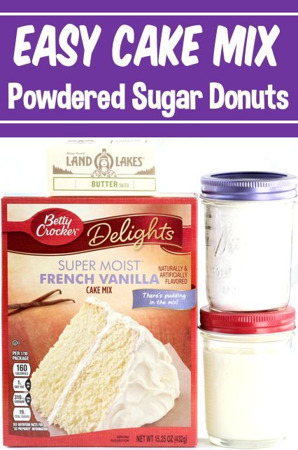 Easy Donut Recipe Baked Easy Cake Mix Donut Recipe, Pampered Chef Donut Mix Recipes, Box Cake Mix Donuts Fried, Donuts Using Cake Mix Recipe, Box Cake Donut Recipe, Cake Mix Donuts Fried, Yellow Cake Mix Donuts Baked, Powder Donut Cake, Cake Batter Donuts Baked