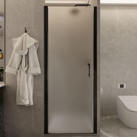 This pivot hinge bathroom shower door by ExBrite adds a touch of charm to your bathroom. Crafted from tempered frosted glass and SGCC certified for safety and reliability, these doors offer both style and peace of mind. Frosted Shower Doors, Pivot Shower Door, Bathroom Shower Doors, Glass Shower Doors Frameless, Frameless Shower Door, Lighted Medicine Cabinet, Frosted Glass Door, Smooth Transitions, Door White