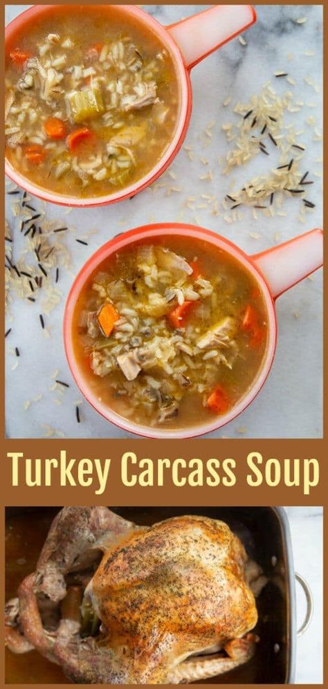 How to Make Turkey Carcass Soup - The Kitchen Magpie Chicken Soup With Carcass How To Make, How To Make Turkey Soup With Leftovers, The Best Turkey Soup Recipe, Turkey Broth From Carcass How To Make, Thanksgiving Turkey Soup Recipes, Leftover Turkey Broth Recipes, Soup From Turkey Carcass How To Make, How To Make Turkey Soup, Soup With Turkey Broth