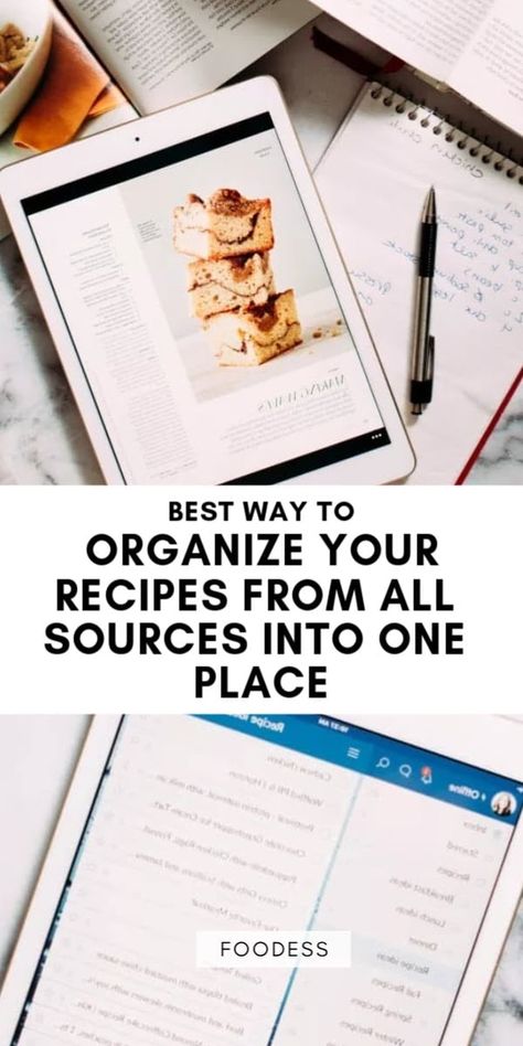 Looking for ideas on how to easily organize your recipes from cookbooks, food magazines and binders? Let me show you the best way to digitally store ALL your recipes online in one transfer. Organize Recipes, Task Management App, Recipe Folder, Single Recipes, Online Organization, Star Food, Food Names, Recipe Organization, Budget Friendly Recipes