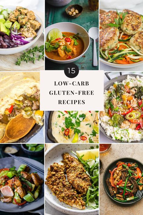 15 low-carb gluten-free recipes that are tasty, healthy, easy, and versatile. There is something here for everyone from beef, chicken, seafood to vegetarian low carb recipes. If you are looking for some new low-carb dinner inspiration then check these out. Low Carb No Dairy, Vegetarian Low Carb Recipes, Carb Free Dinners, Vegetarian Low Carb, Carb Free Recipes, Low Carb Gluten Free Recipes, Dairy Recipes, Dairy Free Low Carb, High Protein Low Carb Recipes