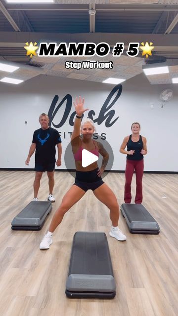 Ashley Beito | DASH Fitness on Instagram: "🌟MAMBO #5🌟 Step Workout  Sorry for being so MIA with these step workouts!! We’ve been BUSSYYYYY!! But don’t worry, we are BACK with and absolute BANGER.  Incase you forgot, WE LOVE YOU!  Please show us some love by LIKING + SHARING + SAVING  our posts!  💙❤️  Fit: @buffbunny_collection always💜  Mom + dads fit: @buckedup (code: SWEAT20)  #stepaerobics #funworkout #fitnessinfluencer #workout" Workouts To Make You Sweat, Step Bench Exercises, Fitness Step Workout, Step Aerobics Routine, Aerobic Stepper Workout, Step Workout Routine At Home, Step Workout Ideas, Step Exercises Workouts, Steps Exercises Workouts