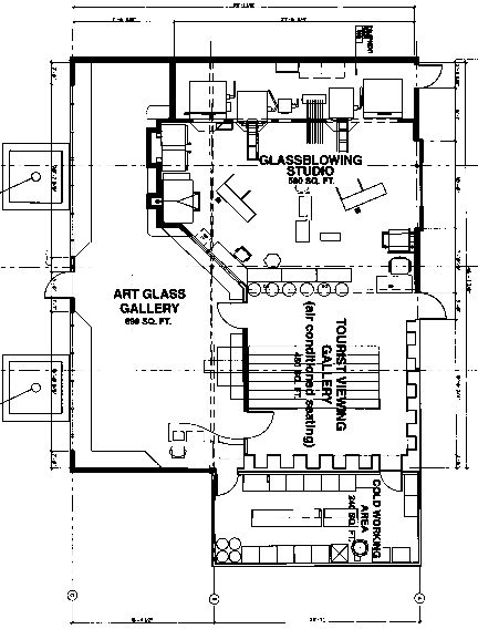 Vetro Art Glass, Grapevine, Texas, floor plan drawing Architectural Presentation, Tes, Glass Blowing Workshop, Grapevine Texas, Glassblowing Studio, Studio Layout, Matching Pictures, Speakeasy Bar, Workshop Plans