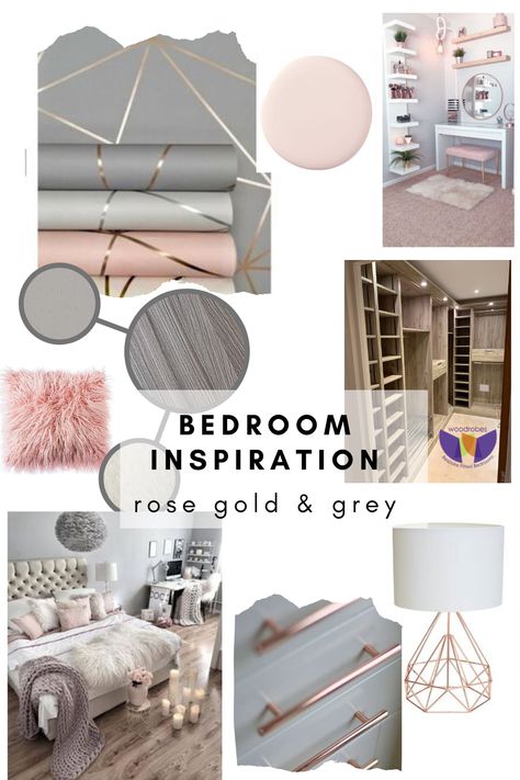 Gold Grey Bedroom, Rose Gold Bedroom Ideas, Bedroom Ideas Girl, Room Decor Bedroom Rose Gold, Rose Gold Bedroom Decor, Gold Bedroom Ideas, Grey And Gold Bedroom, Couples Room, Rose Gold Room Decor