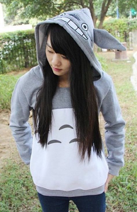 Totoro Cosplay, Anime Totoro, Totoro Hoodie, Cartoon Tops, Sweatshirt Women, Cute Sweatshirts, Fleece Coat, Mens Sweatshirts Hoodie, Hooded Pullover