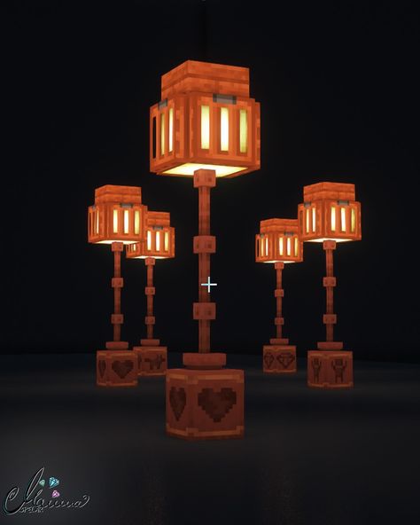 💡Would you build these in your world?💡 I really like the pottery in the bottoms. With different sherds they all get a little bit different 😄 survival friendly design ⛏️ . . . #minecraft #minecraftsurvival #minecraftbuilds #minecraftbuild #minecraftideas #minecraftidea #minecraftpc #minecraftvanilla #minecraft #minecrafters #minecrafter #minecraftonly #minecraftdaily #minecraftjava #minecraftinspiration #minecraftcreations #minecraftinterior #minecraftdecorations #minecraftdecoration #minecraf... Redstone Lamp Minecraft, Lamp Post Minecraft Designs, Lamp Designs Minecraft, Minecraft Lights Design, Minecraft Small Space Fillers, Minecraft Door Decoration, Minecraft Bulletin Board Build, Minecraft Light Design, Minecraft Potion Building