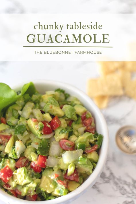 Guacamole Mexicano Recipe, Tableside Guacamole Recipe, Tableside Guacamole, Guacamole Mexicano, Mexican Guacamole Recipe, Chunky Guacamole Recipe, Guacamole Recipes, Mexican Guacamole, Drink Board