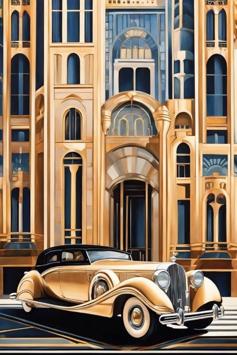 Art Deco Fantasy City, Art Deco Arquitectura, Emotion Pictures, Art Deco Design Elements, Hollywood Art Deco, Art Deco City, Art Deco Drawing, German Propaganda, Art Deco Ideas