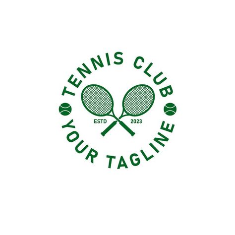 Tennis Ball Logo, Tennis Logos Design Ideas, Tennis Design Graphic, Tennis Club Branding, Logo Sport Design Ideas, Club Logo Ideas, Tennis Club Design, Tennis Graphic Design, Tennis Logo Design