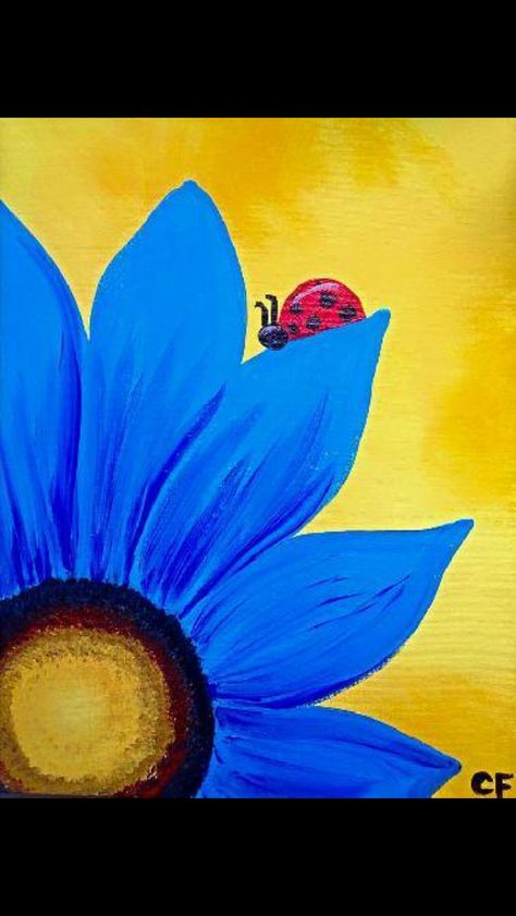 Canvas painting ideas from Paint Nite Akvarel Illustration, Easy Flower Drawings, Easy Flower Painting, Paint Nite, Simple Canvas Paintings, Soyut Sanat Tabloları, Easy Canvas Painting, Spring Painting, Tableau Art