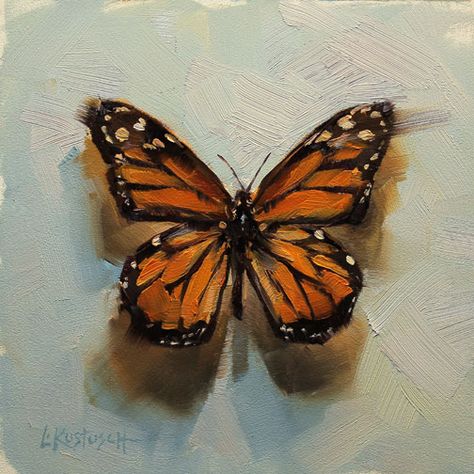 Lindsey Kustusch, Tatoo 3d, Butterfly Art Painting, Realism Painting, Orange Butterfly, Butterfly Painting, Arte Inspo, Realism Art, Art Inspiration Painting