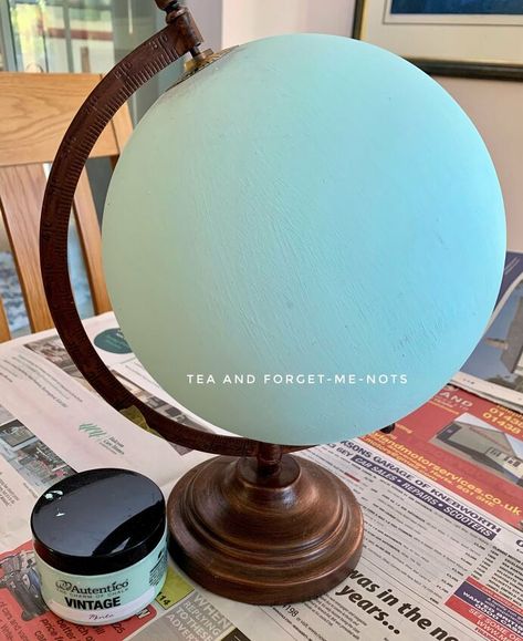 How to Upcycle a Children’s Globe in 5 Easy Steps | Hometalk Globe Makeover Diy, Upcycle Globe Diy Projects, How To Paint A Globe, Globe Centerpieces Wedding, Repurposed Globe Ideas, Decorating With Globes, Globe Ideas Diy, Old Globe Ideas Diy Projects, Globe Upcycle Diy Projects