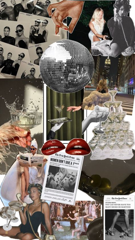 dirty martini, aesthetic, old money, drinks, alcohol, disco ball, rich girl aesthetic, art print, art is hot Types Of Fashion, Dirty Martini, Shop Art Prints, Retro Designs, Dream Life, Martini, California, Collage, Instagram