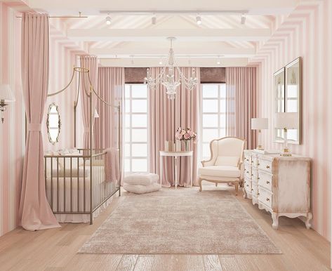 Luxury Baby Room, Cozy Baby Room, Luxury Nursery, Luxury Kids Bedroom, Baby Room Themes, Kids Bedroom Inspiration, Nursery Room Design, Girl Nursery Room