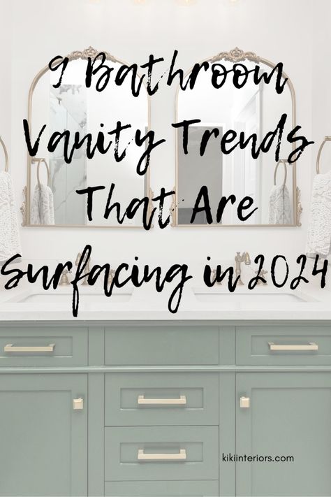 Updating your bathroom can be an exciting endeavor. And with each new year comes the emergence of new design trends that can help guide your decisions on fixtures, colors, materials and more. When it comes to choosing a new vanity - the bathroom centerpiece that sets the tone for your whole space - it's smart to know what stylish yet functional options you'll have to pick from. Small Bathroom Trends, Bathroom Vanity Trends, Bathroom Centerpiece, Painted Vanity Bathroom, Small Full Bathroom, Vanity Backsplash, Master Bath Design, New Vanity, Bathroom Cabinets Designs