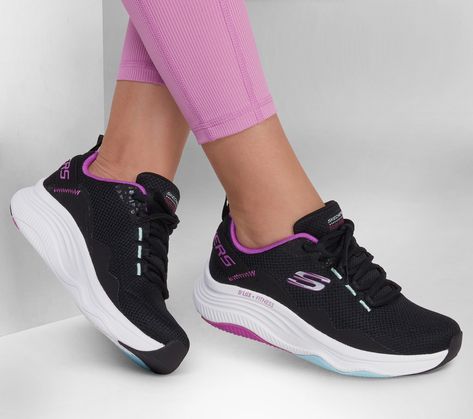 Keep cool in well-cushioned comfort during your workouts with Skechers Relaxed Fit®: D'Lux Fitness - Roam Free. This lace-up features a breathable mesh and synthetic upper  Skechers Air-Cooled Memory Foam® insole and a well-cushioned midsole. Skechers Relaxed Fit, Presidents Day Sale, Skechers Women, Keep Cool, Skechers Shoes, Personal Marketing, Memory Foam, Shoes Sandals, Sneakers Nike