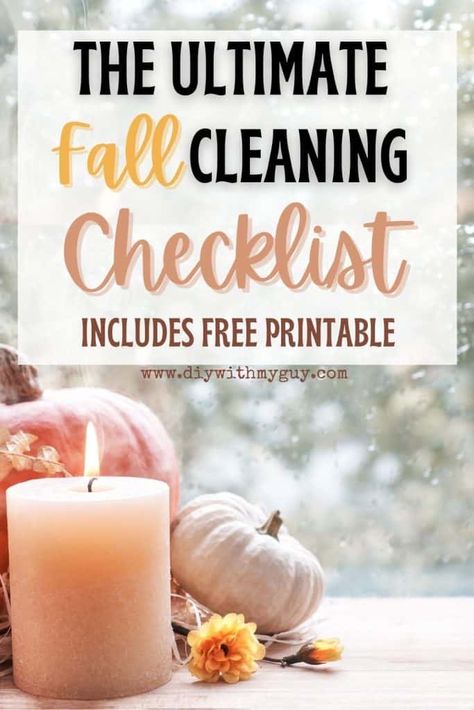 Fall Cleaning Checklist, Fall Checklist, Happy Homemaking, Deep Cleaning Checklist, Holiday Cleaning, Cleaning Diy, Fall Cleaning, Fun Fall Crafts, My Guy