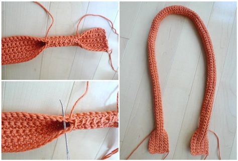 How to Crochet Purse Handles - All About Ami Crochet Purse Handles, Simpul Makrame, Crochet Handles, Stitches Crochet, Knit Purse, Crochet Cord, Crochet Bag Pattern Free, Crochet Market Bag, Crochet Handbags Patterns