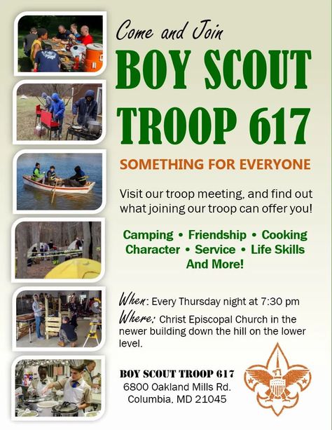 Free Boy Scout Troop Recruitment Flyer Template with the 7 Hilarious Ideas by Two Package for Microsoft Word, PSD, PDF, BSA, cub, recruiting, poster, printable. Recruitment Flyer, Boy Scout Activities, Cub Scouts Bear, Cub Scout Crafts, Scout Mom, Scout Activities, Scout Leader, Scout Camping, Scouts Crafts