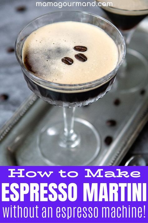 Mamagourmand Recipes, Beer Mixed Drinks, Martini Recipes Easy, Martini Espresso, Espresso Martini Recipe, Kid Friendly Drinks, Espresso Pods, Classic Martini, Mixed Drinks Alcohol