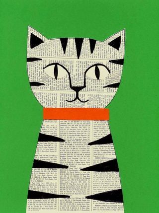 Newsprint Collage Cat | Art Projects for Kids | Bloglovin’ Tiger Tea, Kunst Collages, Newspaper Collage, Card Collage, Classe D'art, Cat Collage, Newspaper Art, Collage Art Projects, Preschool Arts And Crafts