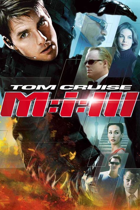 Mission Impossible 3 (2006) Mission Impossible 3, Mission Impossible Movie, Ethan Hunt, Tom Cruise Movies, Action Movie Poster, Michelle Monaghan, Jonathan Rhys Meyers, Movie Covers, Adventure Movies