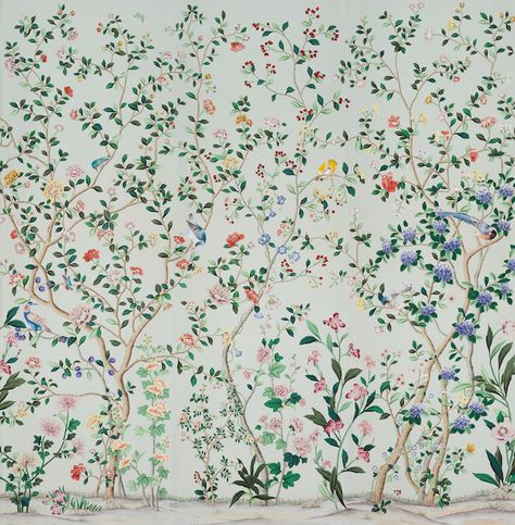 Chinoiserie Illustration, Degournay Wallpaper, Badminton Wallpaper, Fromental Wallpaper, Gournay Wallpaper, Gracie Wallpaper, De Gournay Wallpaper, Chinoiserie Design, Silk Wallpaper