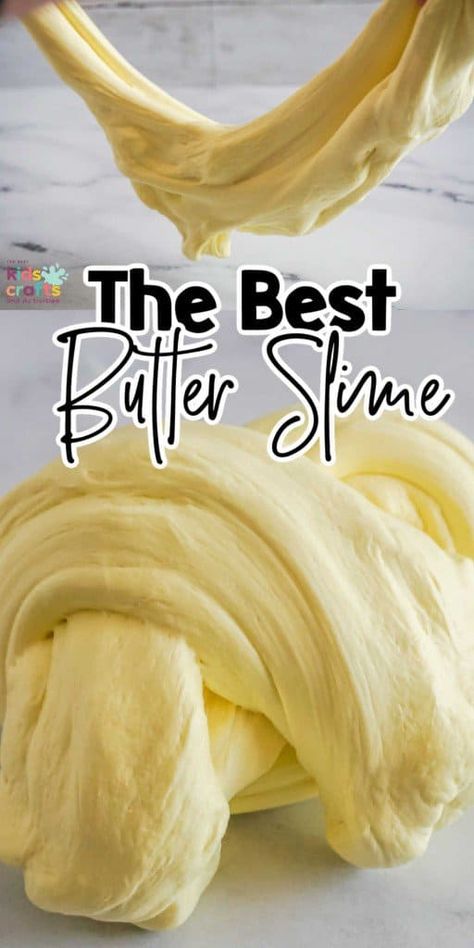 Slime Ingredients List, Butter Slime Without Clay, Puffy Slime Recipe, No Borax Slime, Butter Slime Diy, Butter Slime Recipe, Putty Recipe, Borax Slime Recipe, Cheap Slime