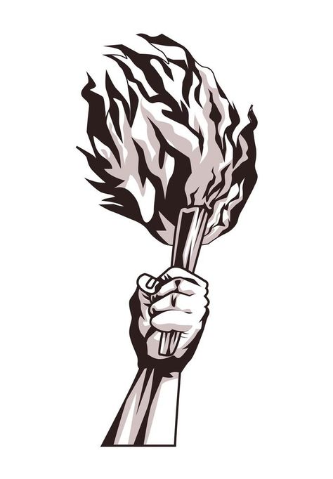 Torch Tattoo, Football Logos, Dark Ink, Naha, Old School Tattoo, Flat Illustration, The Hand, Ink Art, Vector Art