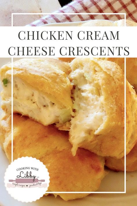 Chicken Cream Cheese Crescent Roll Recipes, Appetizers Crockpot, Chicken Cream Cheese, Chicken Puffs, Cream Cheese Crescent Rolls, Crockpot Appetizers, Crescent Recipes, Chicken Appetizers, Crescent Roll Recipes