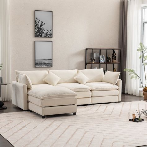 ⚡️This chic and contemporary sectional L shaped sofa is designed for smaller spaces without compromising on comfort or style. 💥Summer sale going on now - Use code SUMMER24 for an additional 10% off your order! Click the 🔗: in bio #homedecor #interiorstyle #sofagoals #sectionalsofa #livingroominspo #summersale #homedeals #supportsmallbusiness #freeshipping #emjaybrands L Shaped Sofa Designs, Sofa With Ottoman, Contemporary Sectional, Shaped Sofa, Sectional Sofas, L Shaped Sofa, Living Room Inspo, Living Room Seating, Style Summer