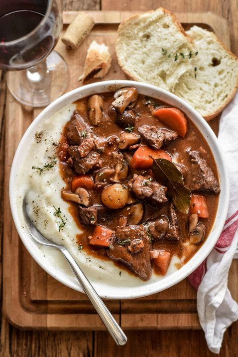 French Beef Bourguignon, Beef Barley Stew, Barley Stew, Red Wine Gravy, Beef Barley, Crockpot Cooking, French Dishes, French Cooking, Most Popular Recipes