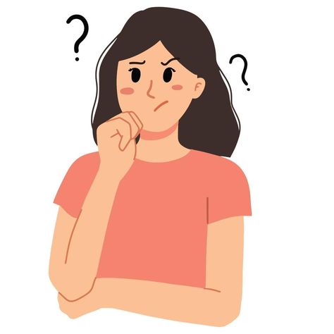 Question Mark Illustration, Confused Woman, Vector Illustration People, Confused Face, Cartoon Network Characters, Presentation Slides Design, Person Icon, Pregnancy Art, Desain Buklet