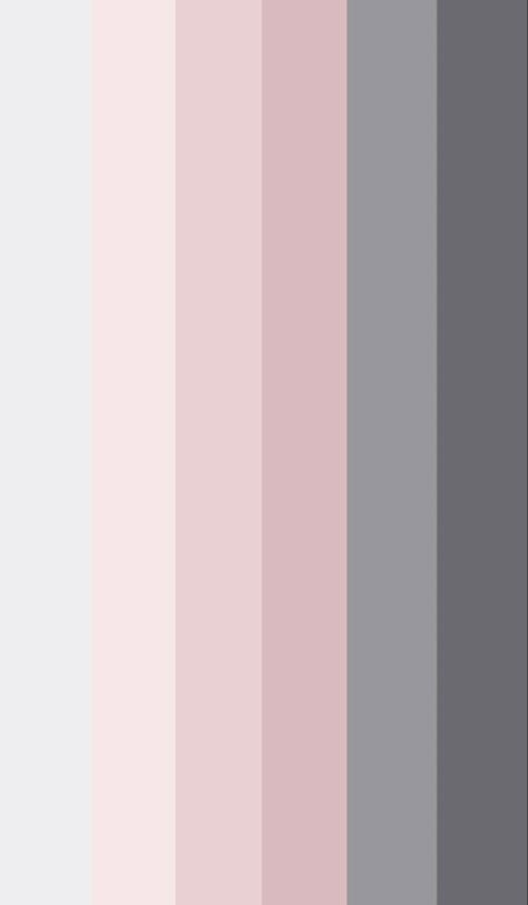 Pink White Gray Color Palette, Pink And Gray Wedding Decorations, Pretty Paint Colors Bedrooms, Pink And Grey Wall Paint, Pink Gray Palette, Dusty Pink Walls Bedroom, Pink And Grey Salon, Grey And Pink Colour Palette, Grey Pink Color Palette