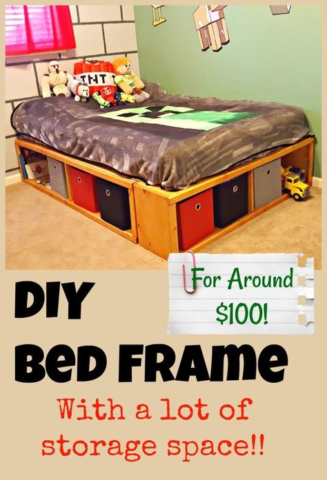 diy full size bed frame Diy Full Size Bed, Full Bed Frame Diy, Diy Full Size Bed Frame, Diy Bed Frames, Diy Twin Bed, Diy Storage Bed, Bed Frame Plans, Captains Bed, Diy Platform Bed