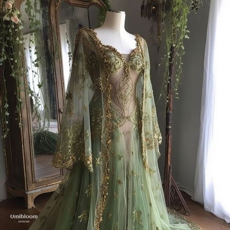 Elven Dress, Elf Dress, Fairy Wedding Dress, Fantasy Dresses, Gowns Prom, Prom Dress Inspiration, Fantasy Gowns, Ball Gowns Evening, فستان سهرة