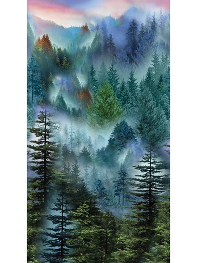 Forest Quilt, Big Red Barn, Mountain Quilts, Timeless Treasures Fabric, Evergreen Forest, Forest Mountain, Misty Forest, Tree Quilt, Autumn Nature