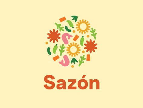 Sazón Latin ERG logo by Genesis Silva on Dribbble Latino Logo Design, Latin Restaurant Logo, Latin Logo Design, Latinx Illustration, Latin Branding, Festival Brochure, Latin Festival, Latin Design, Latinx Art