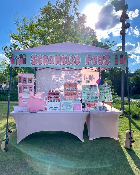 I needed a picture of my current booth setup for an application and I discovered that I didn’t have one on instagram! So here is my current booth setup! #vendorbooth #nightmarket #carync #raleighnc #smallbusiness #smallbusinessowner #boothsetup #artvendor Chic Vendor Booth Ideas, Aesthetic Vendor Booth, Tshirt Vendor Booth Setup, Cottagecore Vendor Booth, Small Business Festival Booth, Merch Tent Ideas, Booth Setup, Booth Set Up, Booth Design Ideas